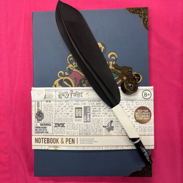 Harry Potter - Lockable Hogwarts Themed Notebook And Fake Quill Pen