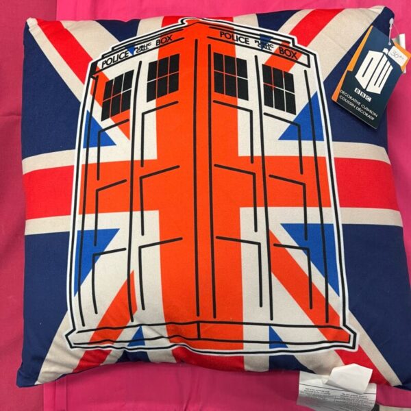 Doctor Who - Union Jack TARDIS Decorative Pillow