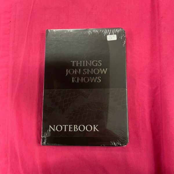 Game Of Thrones - "Things Jon Snow Knows" Empty Notebook