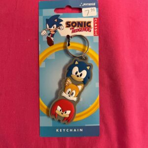 Sonic - Sonic Tails And Knuckles Rubber Keychain