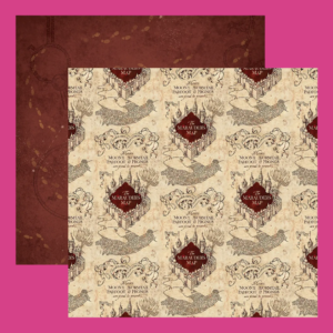 Harry Potter Marauders Map Scrapbook Paper 12 x 12