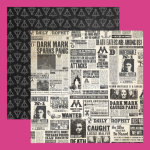 Harry Potter Newspaper Scrapbook Paper 12 x 12