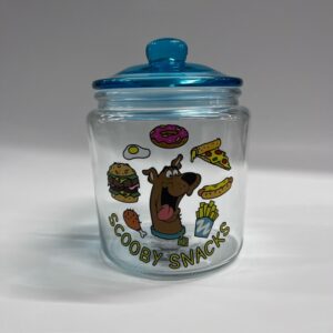 Scooby Doo Food Pattern 6" Lidded Glass Jar